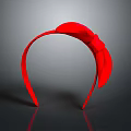 Chic Red Headband With Decorative Bow And Smooth Finish For Fashionable Outfits