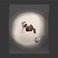 Game Movie Character Blonde Boy In White Shirt Brown Shorts Holding Wooden Mallet With Chickens