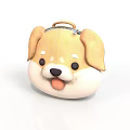 Adorable Cartoon Dog Sculpture Carving with Cute Coin Purse Design