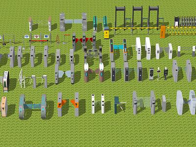 Modern gate pedestrian access gate ticket gate security gate model