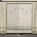 Beige Floor Length Curtains With Sheer Layers And Floral Embroidery For Soft Light Decor