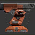Turret Turntable Railgun Sci-fi Tower Defense Game Tower Defense Sci-fi Turret Game Turret Game Battery 3d model