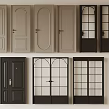 Hinged Doors With Various Modern Designs Glass And Wooden Panels For Home Interior