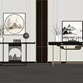 New Chinese style porch bar table 3d model