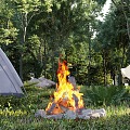 Outdoor Grass Camping Bonfire 3d model