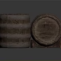 Rustic Wooden Barrels For Home Decor And Storage With Tap Design