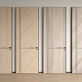 Modern Wooden Hinged Doors Design With Textured Surfaces And Sleek Handles