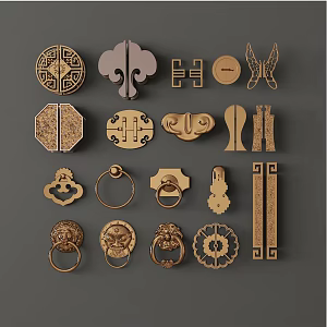 New Chinese handle 3d model