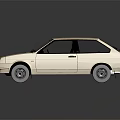 Classic Beige Car Vintage Exterior Design Shiny Surface With Floor Reflection