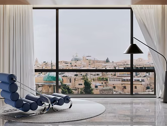 modern recliner curtain window screen 3d model