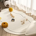 Modern Carpet Cream Style Carpet Ornaments 3d model