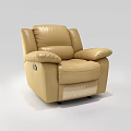Stylish Beige Leather Sofa Set With Comfortable Armrests And Soft Cushioned Seats