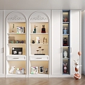 French Bookcase European Bookcase Decorative Cabinet Creative Cabinet 3d model