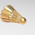 Golden Badminton Shaped Ornament Decoration Set For Modern Home Decor
