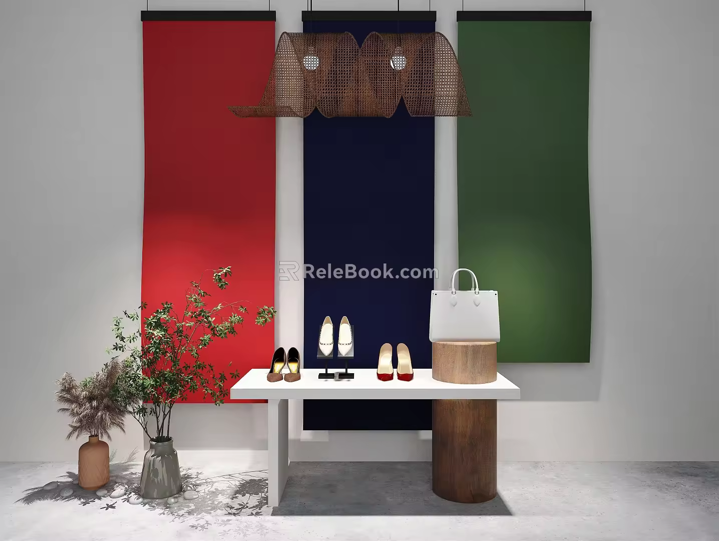Modern display table window display area 3d model