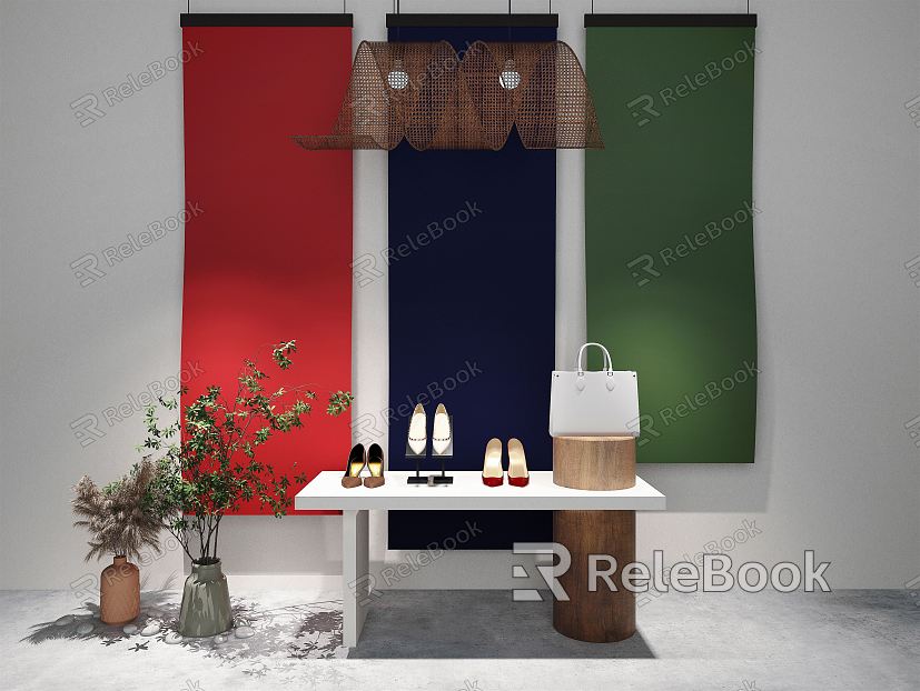 Modern display table window display area model