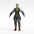 Game Chibi Anime Game Figure Man Warrior 3d model