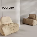 Modern Lazy Sofa Single Sofa 3d model