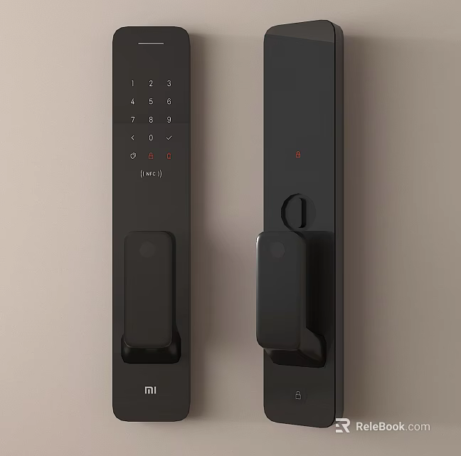 Xiaomi MI Smart Door Lock With Digital Keypad And Fingerprint Scanner Design 3d model 