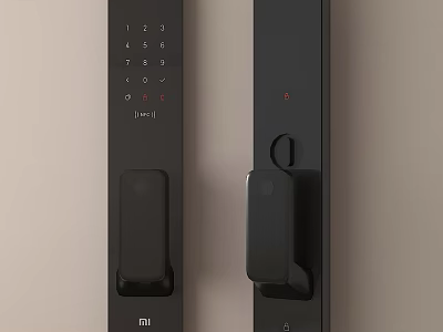 Xiaomi MI Smart Door Lock With Digital Keypad And Fingerprint Scanner Design 3d model