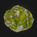 Rustic Stone And Wood With Green Moss And White Textured Surface