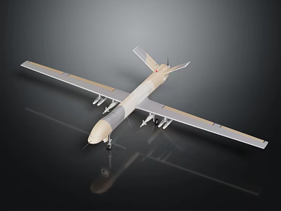 Military Surveillance Drone With Long Wingspan And Multiple Payload Mounts For Aerial Reconnaissance Missions 3d model
