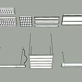Modern Interior Lighting Combination With Pendant Linear And Panel Lights Set Design