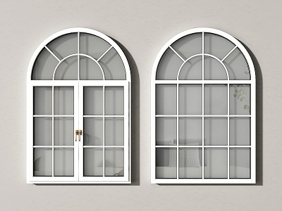 windows french windows european windows retro casement windows curved windows doors and windows 3d model