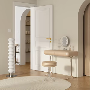 Modern dresser cream dresser 3d model