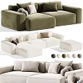 Modern Plush Sectional Sofa Design With Modular Components And Color Options