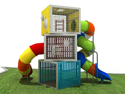 Outdoor amusement equipment children's toys unpowered non-standard products 3d model