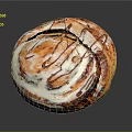 Modern bread silvered sandwich bread bean paste bread cheese bread 3d model