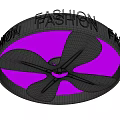 Modern Fashion Chandelier with Purple Background and Metallic Blades Design