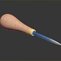 Professional Hardware Tool With Wooden Handle Golden Ferrule And Sharp Metal Blade