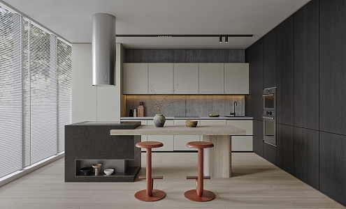 Open kitchen Modern kitchen 3d model