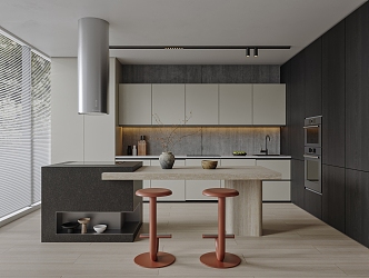 Open kitchen Modern kitchen 3d model