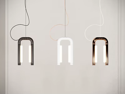 Small Chandelier Light Luxury Small Chandelier U-shaped Chandelier 3d model