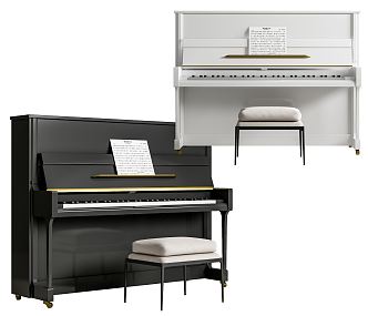 Modern Piano 3d model