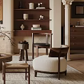 Elegant Living Room Interior Design With Fireplace Sofa Coffee Table Floor Lamp And Decorative Painting