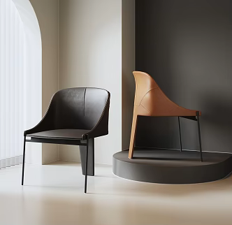 Modern Single Chair Dining Chair 3d model