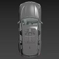 Gray BMW SUV With Front Grille Headlights And Modern Interior Design 3d model