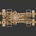 Golden Metal Daily Living Supplies With Multi Component Decorative Structure Design