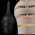 Modern Woven Chandeliers In Black And White Design For Home Interior Decor