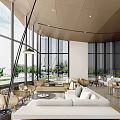 Sales office Modern reception area 3d model