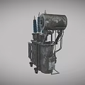 Power Transformer With High Voltage Insulators Cooling Fins And Mechanical Parts