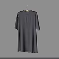 Black Short Sleeve T Shirt Hanging On Hanger With Multiple Angles View