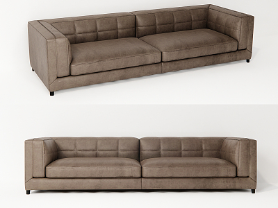 Modern Double Sofa Multi-Person Sofa Casual Sofa Long Sofa Leather Sofa model