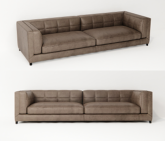 Modern Double Sofa Multi-Person Sofa Casual Sofa Long Sofa Leather Sofa 3d model