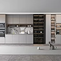 Modern Kitchen Sideboard Cabinet With Storage Shelves And Minimalist Design Elements