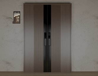 Middle Ancient Double Door 3d model